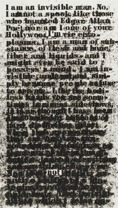 Glenn Ligon. Untitled (I am an invisible man). 1991