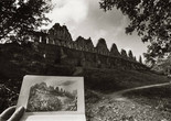 Leandro Katz. Uxmal, the House of the Doves. 1993. Gelatin silver print, 16 × 20&#34; (40.6 × 50.8 cm). Promised gift of Patricia Phelps de Cisneros through the Latin American and Caribbean Fund in honor of May Castleberry. ©️ 2023 Leandro Katz
