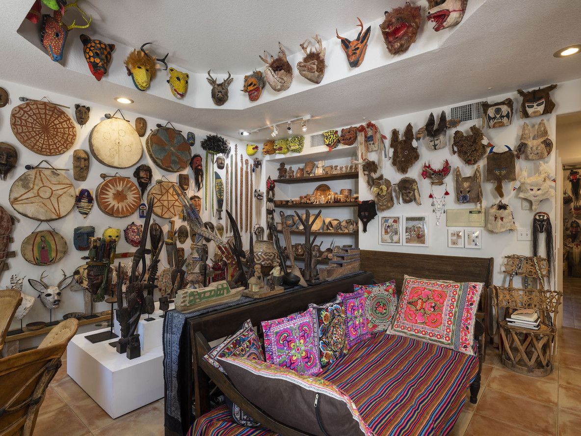 José Bedia’s collection in his home in Miami