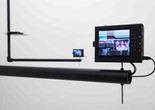 Dara Birnbaum. Tiananmen Square: Break-In Transmission. 1990. Five-channel color video, four-channels of stereo sound, surveillance switcher, and custom-designed support system, dimensions variable. Installation view, Dara Birnbaum, Marian Goodman Gallery, London, November 8, 2018–January 12, 2019. © 2023 Dara Birnbaum. Courtesy of the artist and Marian Goodman Gallery