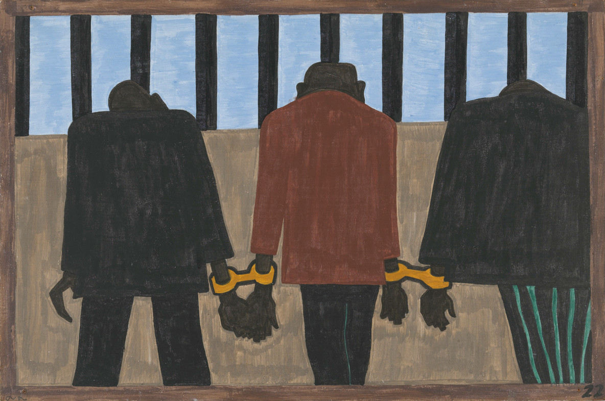 Jacob Lawrence. Another of the social causes of the migrants’ leaving was that at times they did not feel safe, or it was not the best thing to be found on the streets late at night. They were arrested on the slightest provocation. 1940–41