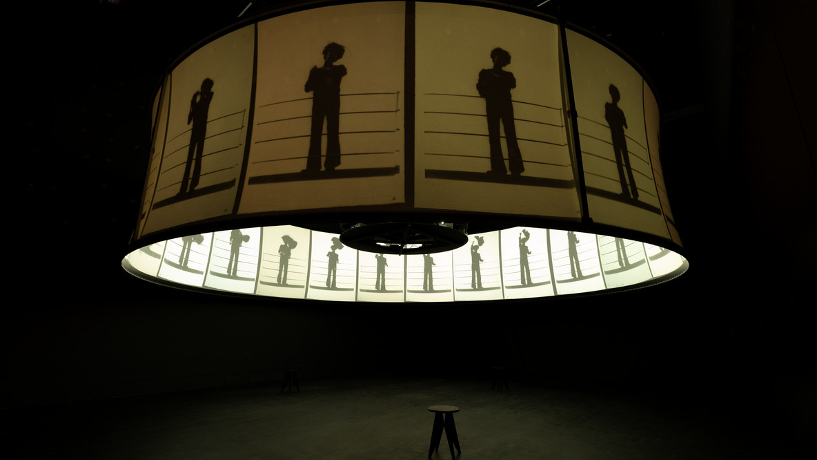 Installation view of the exhibition Shuzo Azuchi Gulliver’s Cinematic Illumination, The Museum of Modern Art, New York, August 27, 2020–April 18, 2021. Digital image © 2023 The Museum of Modern Art, New York. Photo: Robert Gerhardt