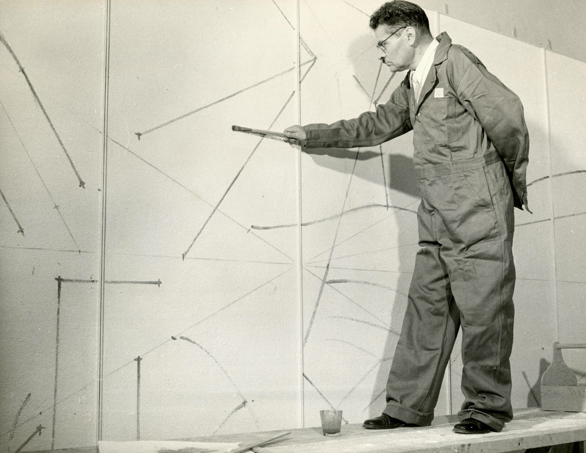 The artist at work, from “Orozco ‘Explains’”