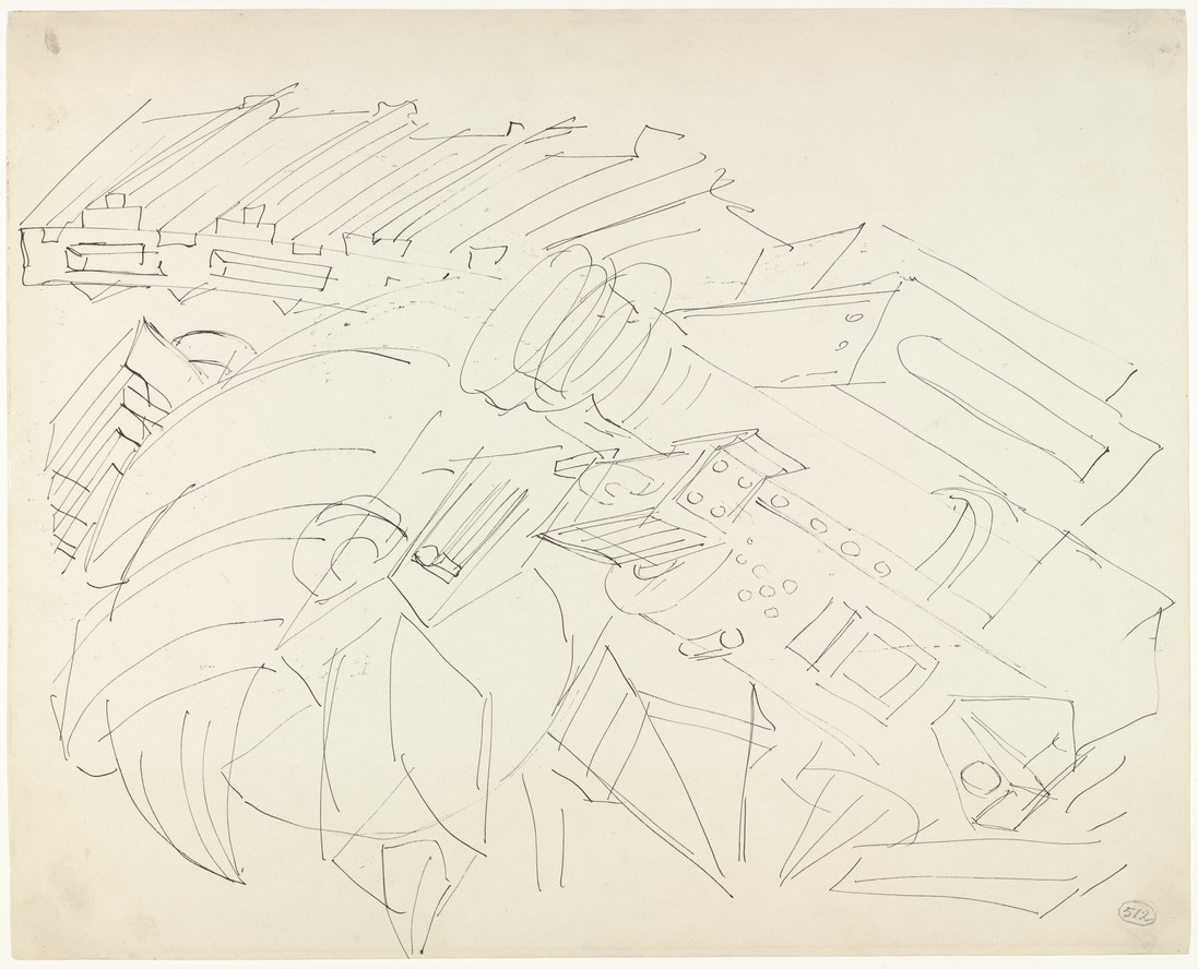 José Clemente Orozco. Study for Dive Bomber and Tank. 1940