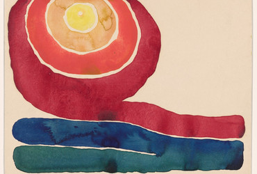Georgia O’Keeffe. Evening Star No. III. 1917. Watercolor on paper on board: 8 7/8 x 11 7/8&#34; (22.7 x 30.4 cm). The Museum of Modern Art, New York. Mr. and Mrs. Donald B. Straus Fund