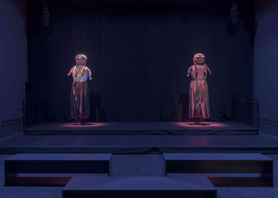 Installation space for the performance Alva Rogers: Topsy-Turvy, February 3–4, 2023