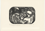 Elizabeth Catlett. My Role Has Been Important in the Struggle to Organize the Unorganized from the series The Black Woman. 1946, printed 1989. Linoleum cut from a series of 14 linoleum cuts, image: 6 × 9&#34; (15.2 × 22.9 cm); sheet: 11 × 15&#34; (27.9 × 38.1 cm). Acquired through the generosity of Erin and Peter Hess Friedland, and Modern Women’s Fund. © 2023 Elizabeth Catlett/Artists Rights Society (ARS), New York