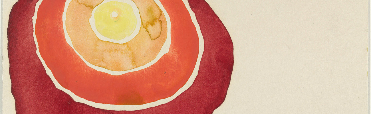 Georgia O’Keeffe. Evening Star No. III. 1917. Watercolor on paper mounted on board, 8 7/8 × 11 7/8" (22.7 × 30.4 cm). Mr. and Mrs. Donald B. Straus Fund. © 2023 Georgia O’Keeffe Museum/Artists Rights Society (ARS), New York