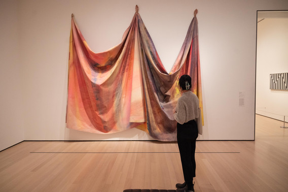Larissa Pham with Sam Gilliam’s 10/27/69 at MoMA