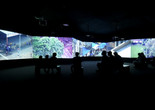 CAMP. Bombay Tilts Down. 2022. Loop, 6+1 screen environment from single-point CCTV video, 13 min. Installation view, Kochi-Muziris Biennale. Image courtesy the artists