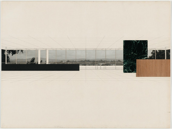 Ludwig Mies Van der Rohe. Ron Bacardi y Compania, S.A., Administration Building project, Santiago, Cuba. 1957