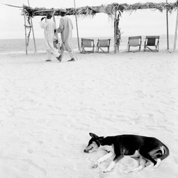 Akinbode Akinbiyi. Bar Beach, Victoria Island, Lagos from the series Sea Never Dry. 2003. Gelatin silver print, sheet: 23 5/8 × 23 5/8" (60 × 60 cm). Courtesy of the artist. © Akinbode Akinbiyi