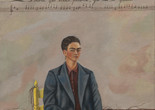 Frida Kahlo. Self-Portrait with Cropped Hair. 1940. Oil on canvas. Gift of Edgar Kaufmann, Jr. © 2023 Banco de México Diego Rivera Frida Kahlo Museums Trust, Mexico, D.F./Artists Rights Society (ARS), New York