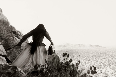 Graciela Iturbide. _Mujer ángel, Desierto de Sonora (Angel Woman, Sonoran Desert)._1979