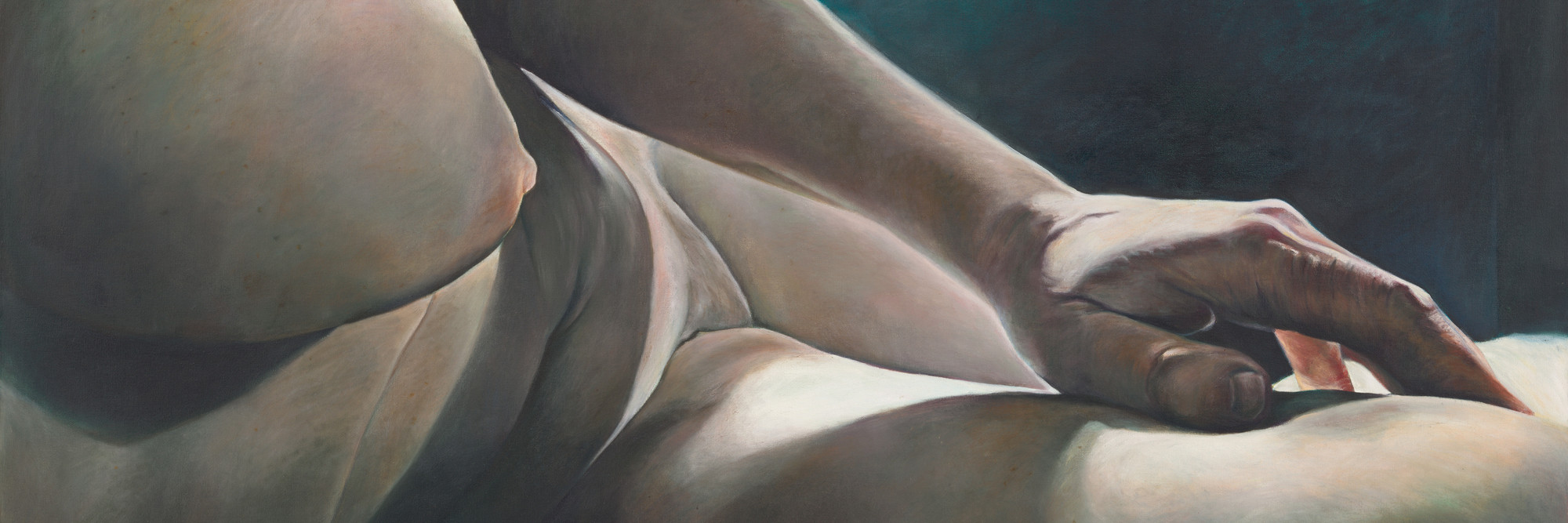 Joan Semmel. Night Light. 1978. Oil on canvas, 50 × 98&#34; (127 × 248.9 cm). Gift of Jeffrey M. Resnick in honor of Zina W. Davis. © Joan Semmel. Used by permission