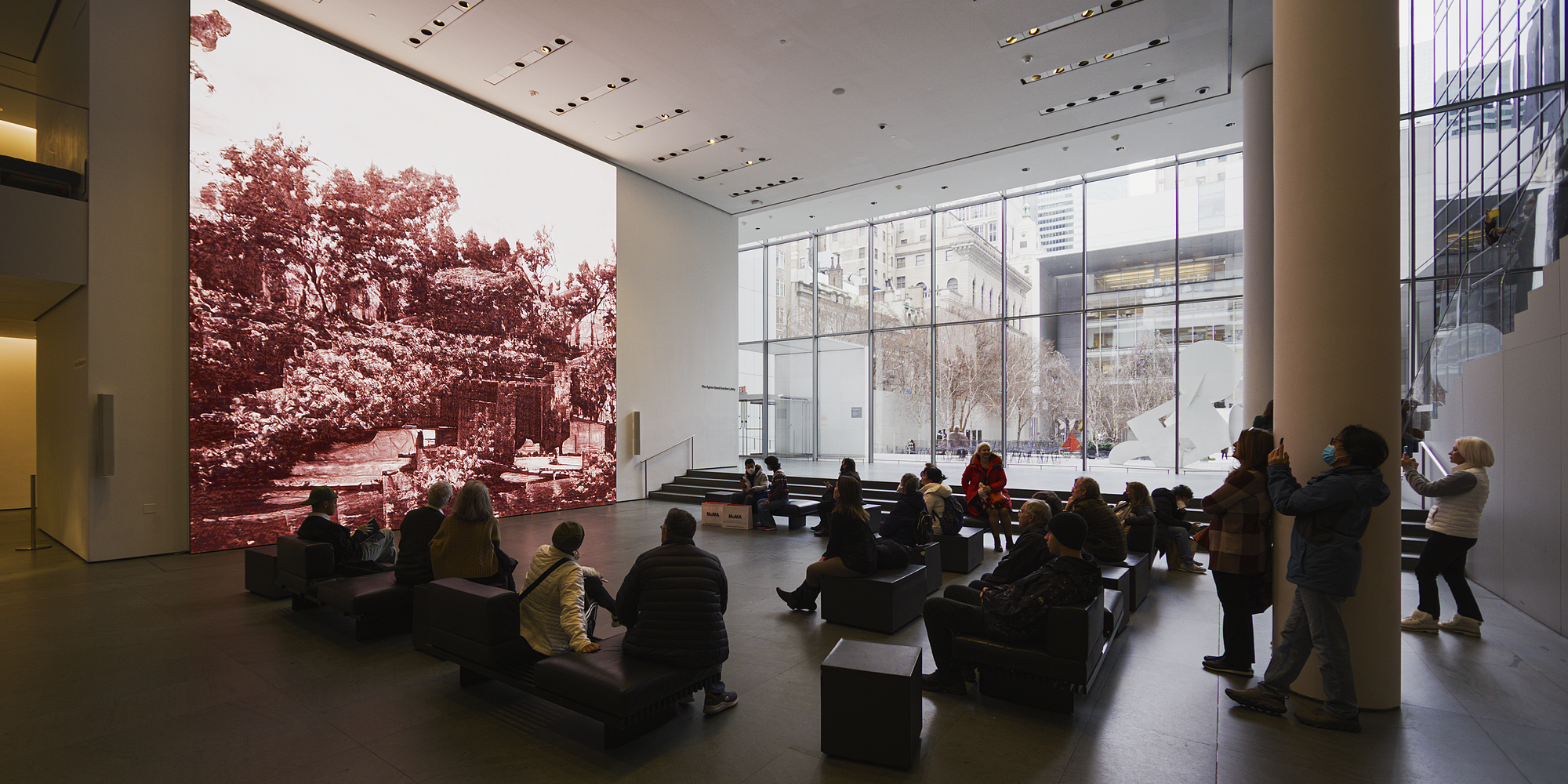 Installation view of Refik Anadol: Unsupervised, The Museum of Modern Art, New York, November 19, 2022–summer 2023. Photo courtesy Refik Anadol