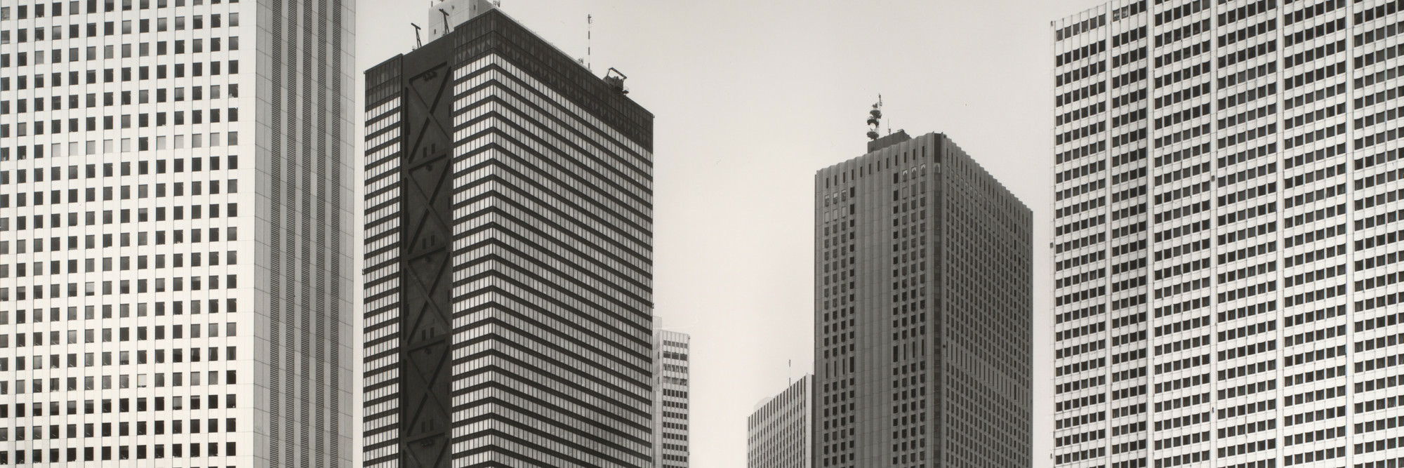 Thomas Struth. Shinjuku (Skyscrapers), Tokyo. 1986. Gelatin silver print, printed 1989, 16 5/8 × 23&#34; (42.2 × 58.5 cm). The Museum of Modern Art, New York. Horace W. Goldsmith Fund through Robert B. Menschel. © 2023 Thomas Struth