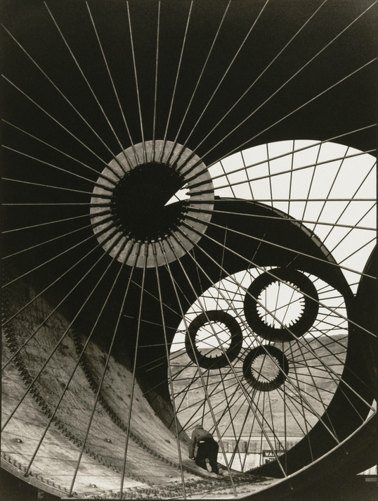 Margaret Bourke-White. Wind Tunnel Construction, Fort Peck Dam, Montana. 1936