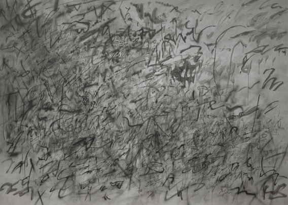 Julie Mehretu. Invisible Sun (algorithm 5, second letter form). 2014