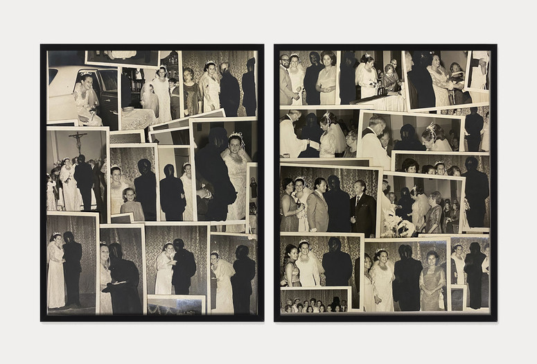 Rosângela Rennó. Untitled (El hombre gris) from the series Nuptias (2017–23). 2023. Diptych, mixed media and photographs