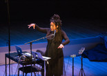Pamela Z performing Other Rooms at Resonant Bodies Festival, 2018. Courtesy of the artist