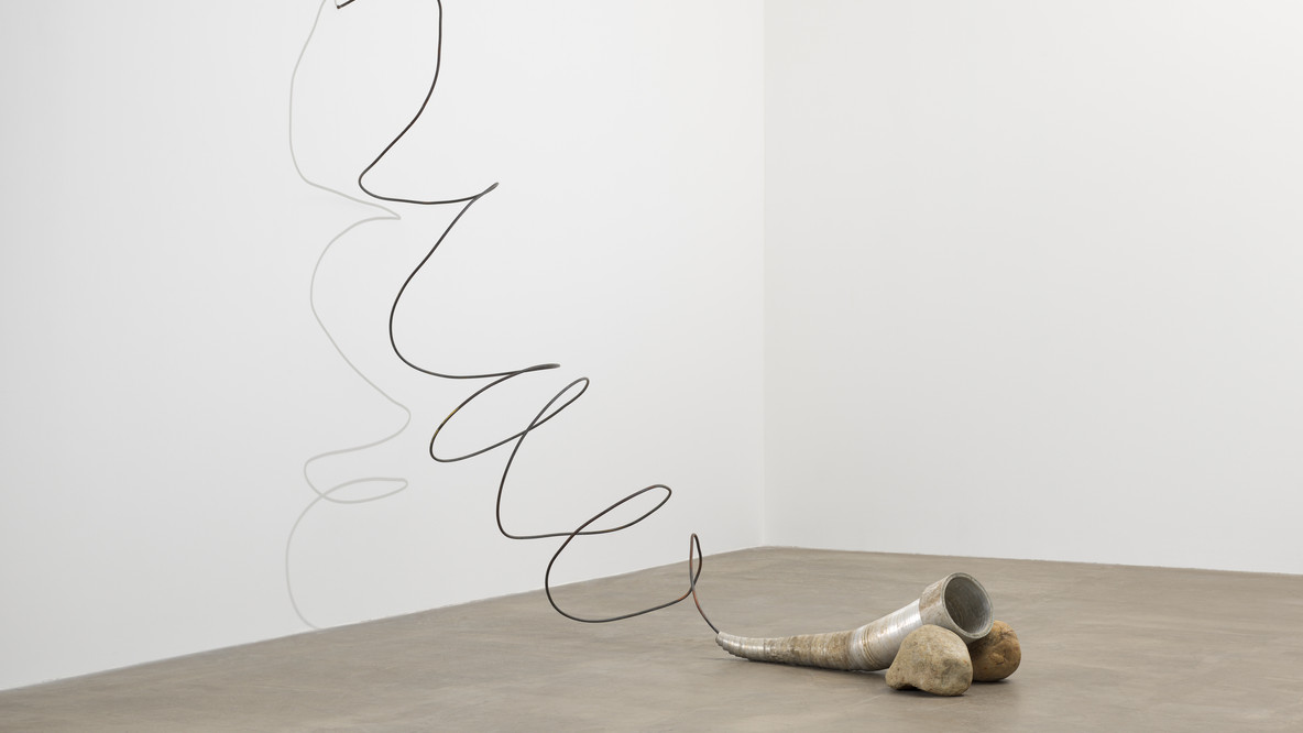 José Resende. Untitled. 1974. Copper, aluminum, and stones, 94 1/2 × 90 9/16 × 23 5/8&#34; (240 × 230 × 60 cm). The Museum of Modern Art, New York. Gift of Patricia Phelps de Cisneros through the Latin American and Caribbean Fund in honor of Todd Bishop. © José Resende