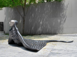 Wangechi Mutu. MamaRay. 2020. Bronze, 65&#34; × 16&#39; × 12&#39; (165.1 × 487.7 × 365.8 cm). The Museum of Modern Art, New York. Committee on Painting and Sculpture Funds and gifts of Abby Aldrich Rockefeller and Frances Archipenko Gray (both by exchange). © 2023 Wangechi Mutu. Photo: Adam Neese