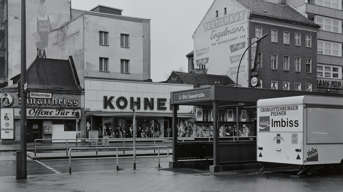 Michael Schmidt. Corner, Müllerstrasse and Seestrasse. 1976-78. Gelatin silver print, printed 1998, 7 15/16 × 10 7/8&#34; (20.2 × 27.7 cm). Gift of the artist. © 2023 Estate of Michael Schmidt.