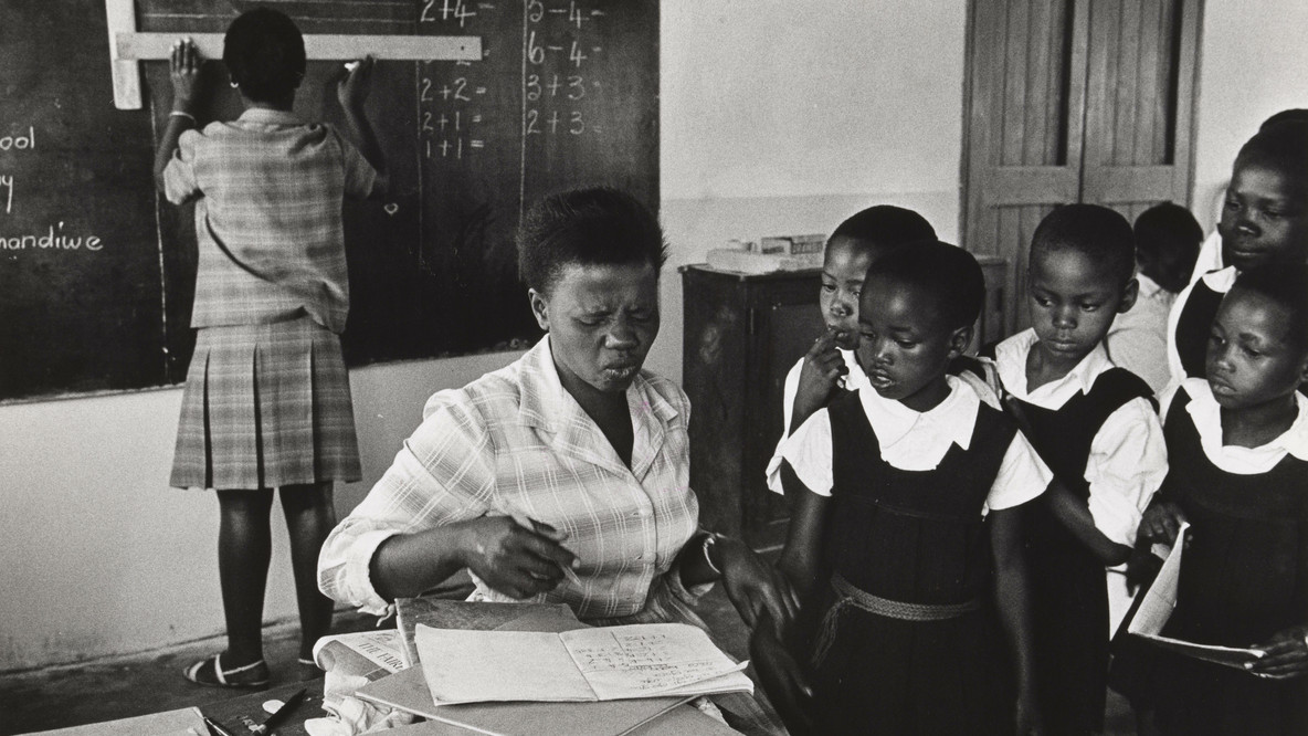 Ernest Cole. Untitled. c. 1960. Gelatin silver print, 6 5/8 × 9 15/16&#34; (16.8 × 25.3 cm). Acquired through the generosity of Thomas and Susan Dunn. © 2023 Ernest Cole/Magnum Photos.