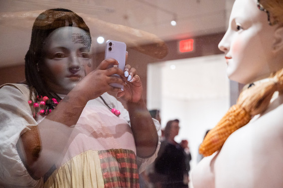 Zeba Blay at MoMA. 2023. Photo: Naeem Douglas. Shown: Salvador Dalí. Retrospective Bust of a Woman. 1933
