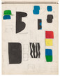 Ellsworth Kelly. Sketchbook #26, New York City. 1954–56. Page from a spiral-bound notebook with pencil, ink, colored ink, and ball point pen on paper, 14 1/8 × 10 7/8 × 1/2" (35.9 × 27.6 × 1.3 cm). Gift of Jack Shear, 2020