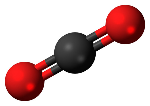 A carbon dioxide molecule