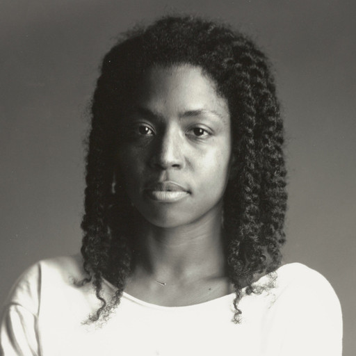 Photograph of Lorna Simpson. 1991. Gelatin Silver Print, 16 x 20&#34; (40.6 x 50.8 cm). Timothy Greenfield-Sanders “Art World” Collection. The Museum of Modern Art Archives, New York