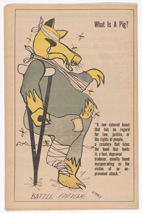Emory Douglas. The Black Panther newspaper, vol. 4, no. 3. 1969