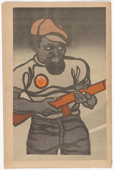 Emory Douglas. The Black Panther newspaper, vol. 3, no. 18. 1969