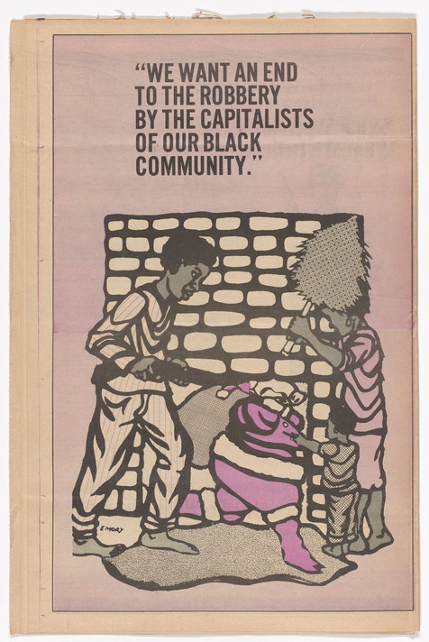 Emory Douglas. The Black Panther newspaper, vol. 4, no. 4. 1969