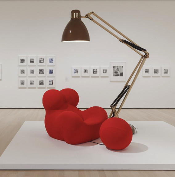 Gaetano Pesce’s Up 5 Lounge Chair and Up 6 Ottoman (1969) and Moloch Floor Lamp (1970–71)