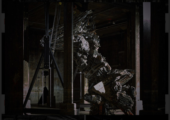 Installation view of the exhibition Adrián Villar Rojas: The End of Imagination, The Tank at the Art Gallery of New South Wales, December 3, 2022–July 16, 2023