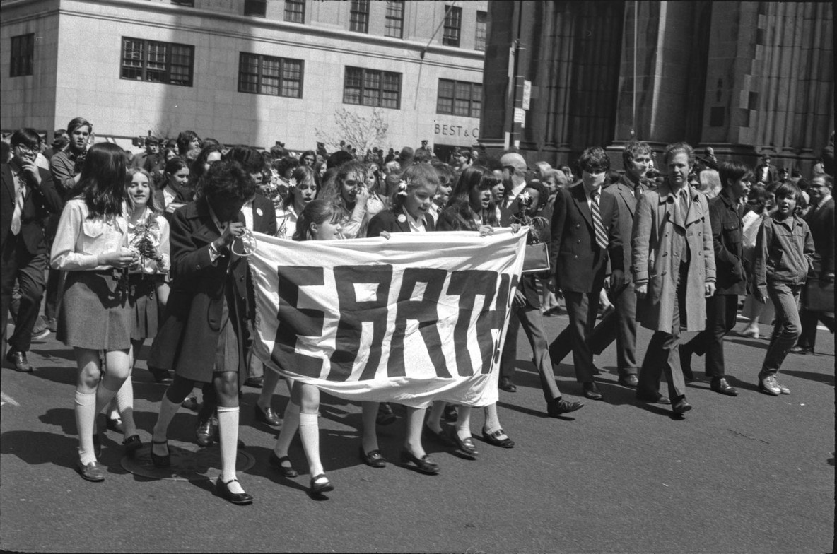 New York City Earth Day crowd, April 22, 1970. New York City Department of Records and Information Services. Courtesy Municipal Archives, City of New York