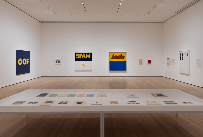 Installation view of ED RUSCHA / NOW THEN, The Museum of Modern Art, New York, September 10, 2023–January 13, 2024. Photo: Jonathan Dorado
