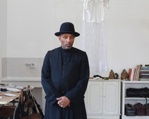 Terry Adkins in his studio at the American Academy in Rome. 2010. Photo by Luca Nostri. © Luca Nostri