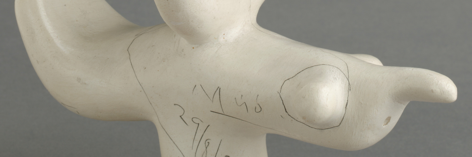Joan Miró. Solar Bird. 1944–46. Plaster, 5 3/8 × 4 1/2 × 8 1/8&#34; (13.7 × 11.4 × 21.6 cm). The Museum of Modern Art, New York. Ruth Vollmer Bequest. ©️ 2023 Successió Miró/Artists Rights Society (ARS), New York/ADAGP, Paris