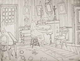 The Salon of the Home of Fontainebleau: Olga at the Piano
