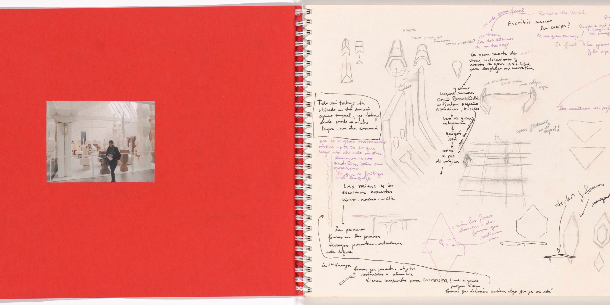 Adrián Villar Rojas. Return the World. 2012. Dos cuadernos, página (cada uno): 9 7/16 × 12 5/8" (24 × 32 cm); cuaderno 1: 9 1/2 × 12 7/8 × 1/2" (24.1 × 32.7 × 1.3 cm); cuaderno 2: 9 1/2 × 12 7/8 × 3/8" (24.1 × 32.7 × 1 cm). Fund for the Twenty-First Century. Digital Image © 2023 The Museum of Modern Art, New York