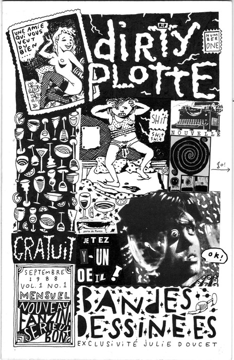 Julie Doucet. Dirty Plotte #1 zine cover. 1988