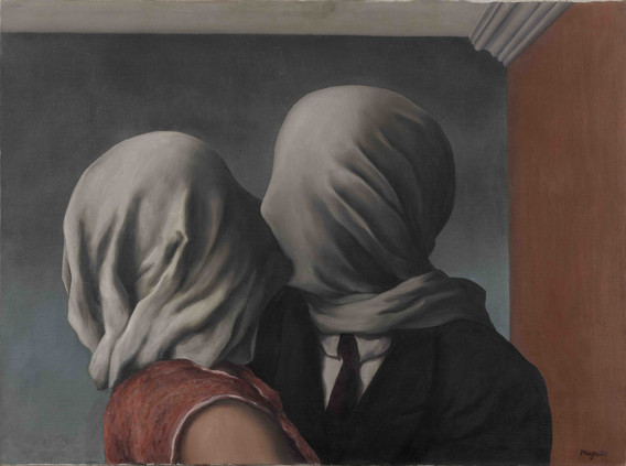 Rene Magritte. The Lovers. 1928