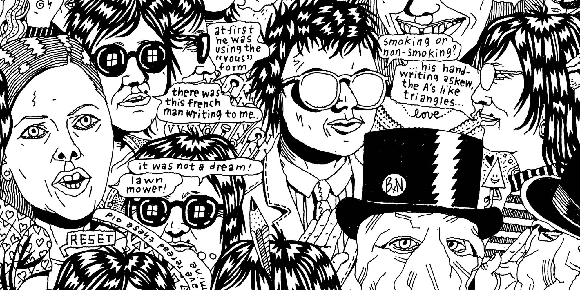 Julie Doucet. Illustration from Time Zone J. 2022. Image courtesy the artist