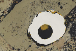 Dena Yago. Not for Long (detail). 2023. Inkjet, dye, and acrylic on canvas. Courtesy the artist
