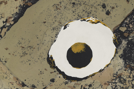 Dena Yago. Not for Long (detail). 2023. Inkjet, dye, and acrylic on canvas. Courtesy the artist
