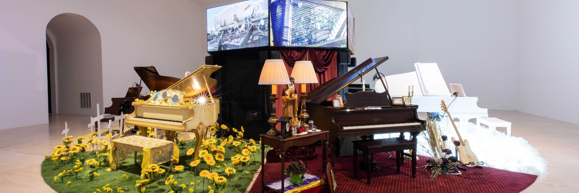 Standing on the Corner. Seven Prepared Pianos for the Seven African Powers. 2023. Photo: Marissa Alper.